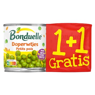 Bonduelle | Doperwten | 1+1 