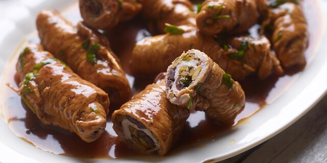 Paupiettes de veau aux olives vertes