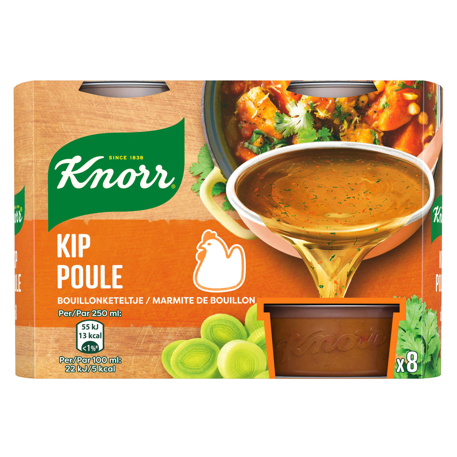Knorr Marmite De BouillonKeteltje Bouillon Poulet 8x28 g 224