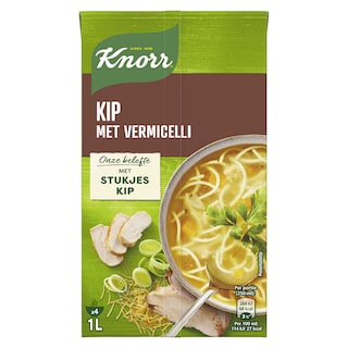 Knorr | Grootmoeders Geheim | Soep in brik | Kip en vermicelli | 1 L 