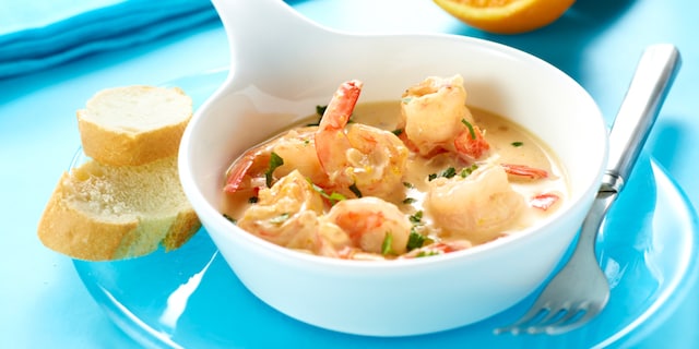 Scampi’s met sinaasappel