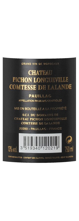 FR BORDEAUX PAUILLAC | Château Pichon Comtesse de Lalande GC 2012 