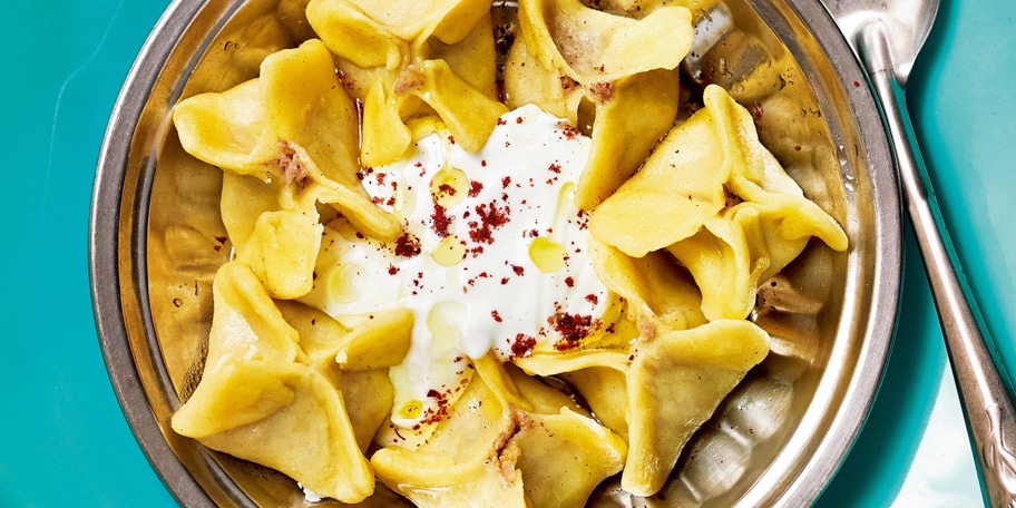 Manti: petites ravioles à l’agneau