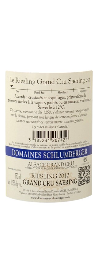 France - Alsace | Grand Cru | Riesling Saering 2012 | Wit 