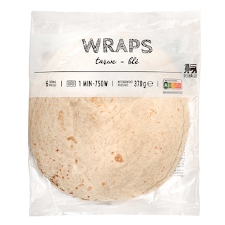 Delhaize | Wraps | 6pc | Blé | Sans lactose 370 gr