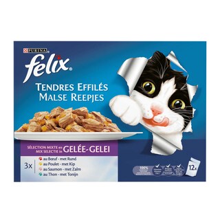 Purina-Felix | Kattenvoeding | Gelei | Vlees-Vis | +6 gratis 