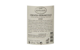 France - Frankrijk | Rhône - Crozes Hermitage | Crozes-Hermitage 2018 | Sans sulfite 