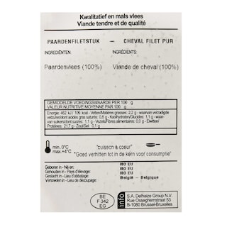 Delhaize | Cheval filet pur 