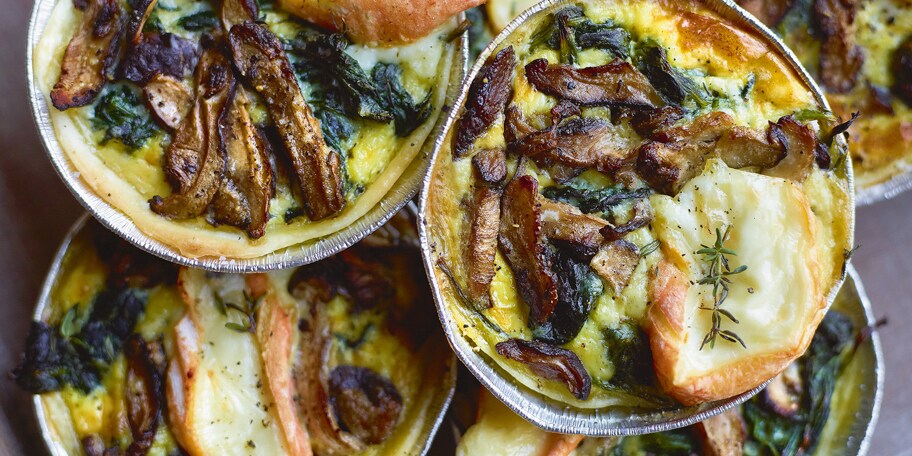Quiche met kaas en spinazie