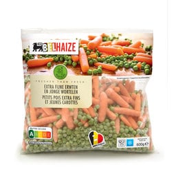 Delhaize | Petits pois extra fins et jeunes carottes 
