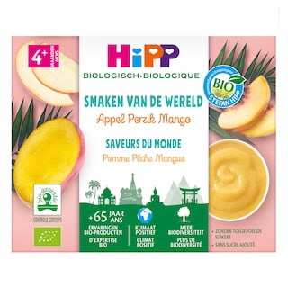 Fruitpap | Appel Perzik Mango | 4M | Bio