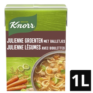 Knorr | Grootmoeders Geheim | Soep in brik | Julienne groenten en balletjes | 1 L 