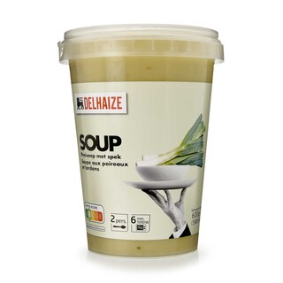 Delhaize | Soupe | Poireau | Lardons 