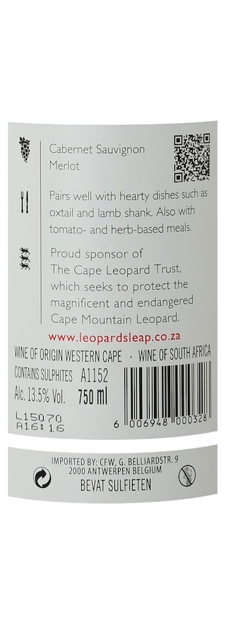 Afrique du Sud - Zuid-Afrika | Western Cape | Leopard's leap Cabernet Sauvignon-Merlot R 