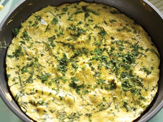 Omelet met munt en ricotta