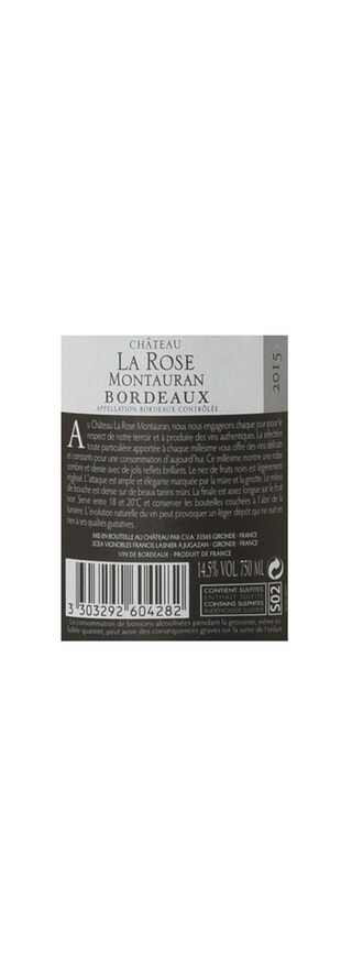 France - Frankrijk | Bordeaux - Bordeaux AC | Château La Rose Montauran 2015 