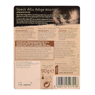 Taste of Inspirations | Delhaize | Gerookte Ham | Speck Alto Adige | IGP 90 gr