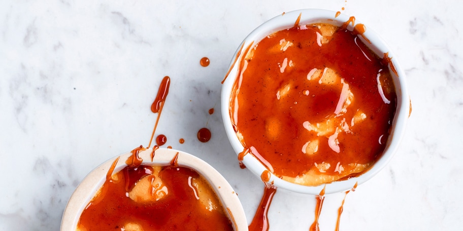 Crème brûlée aux carottes et à la vanille