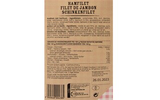 Delhaize | Filet de jambon | Sans gluten 
