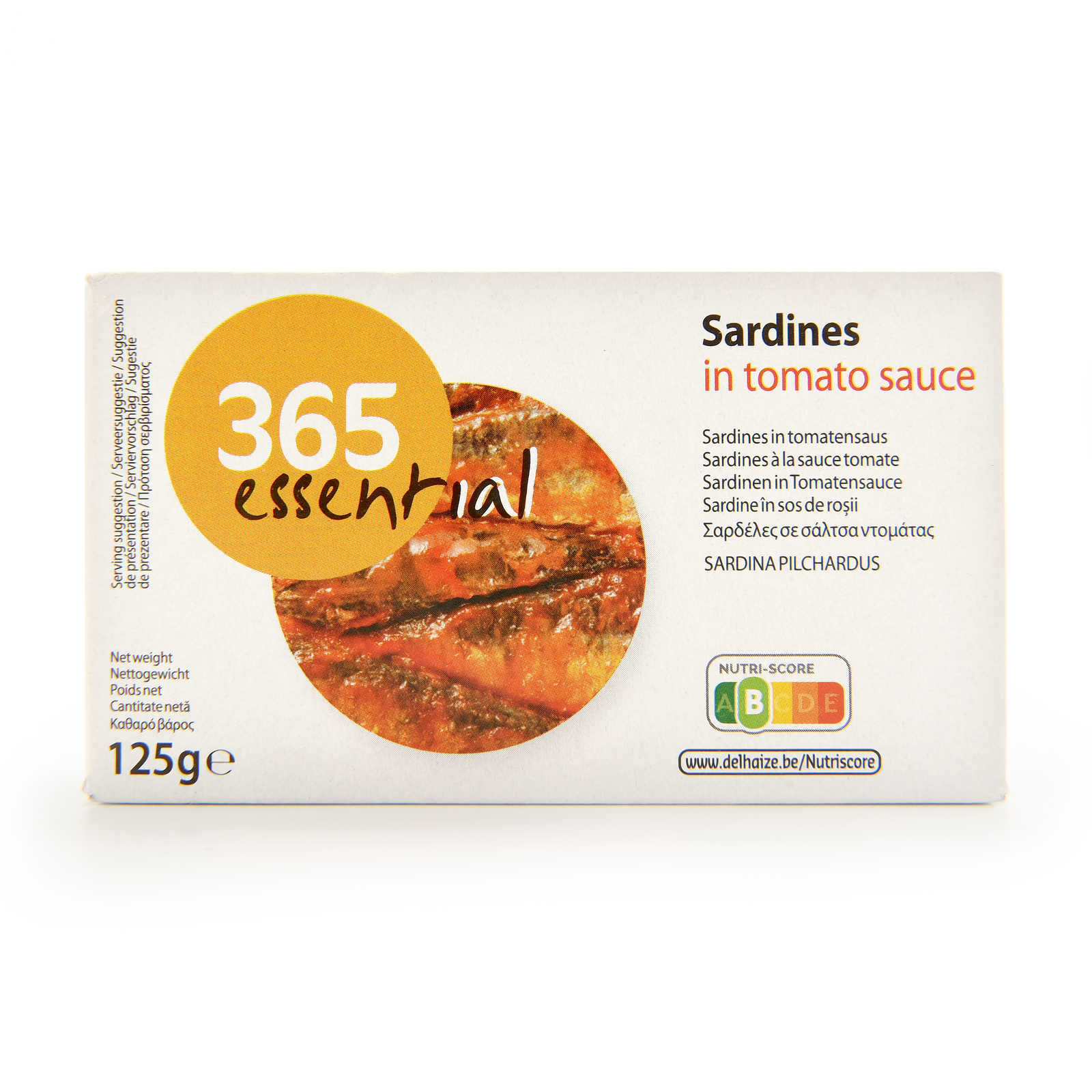 365 Sardines Sauce tomate 125 gr Delhaize