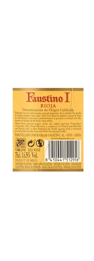 Espagne - Spanje | Rioja | Faustino I Gran Reserva 2008 