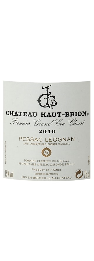 FR BORDEAUX PESSAC LEOGNAN | Château Haut Brion | Houten kist | 2010 Rood 