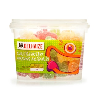 Delhaize | Bonbons | Oursons acidulés 200 gr