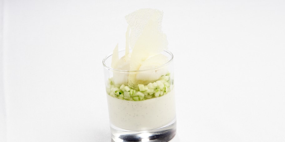 Yaourt citron vert, pomme et vanille