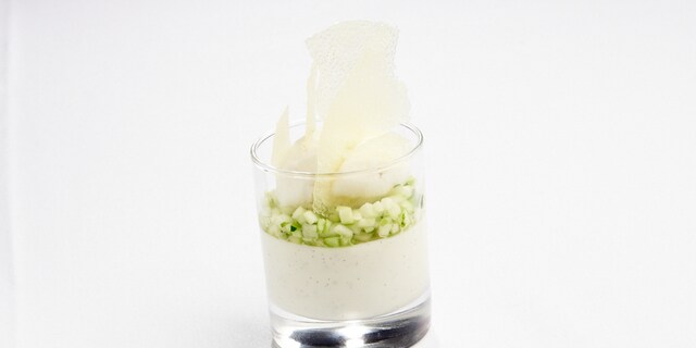 Yaourt citron vert, pomme et vanille