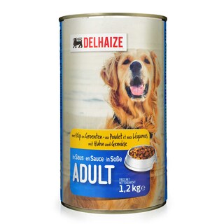 Delhaize | Hondenvoeding | Kip-Groenten | Saus 