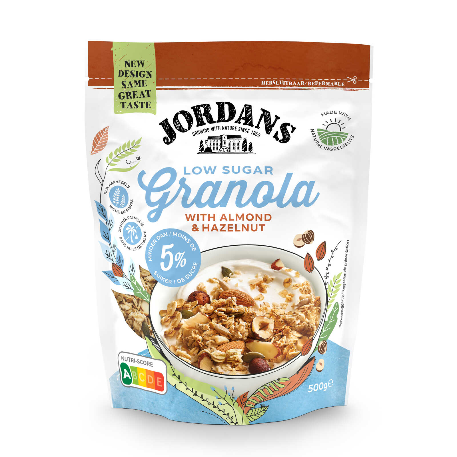 Jordans Granola Amandes & Noisettes 500 gr Delhaize