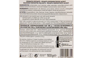 Delhaize | Spianata piccante 