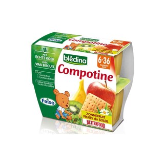 Blédina / Friso | Compotine | Zonnefruit | 6-36 maanden 