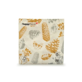 Happy Paper | Serviettes | Xmas Stamps | 33cm 