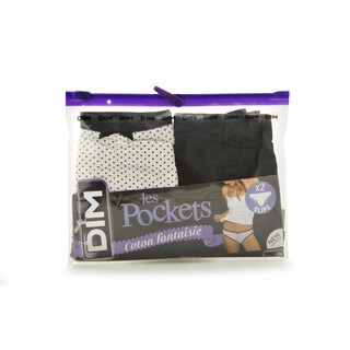 Dim | Paris | Slips Pocket coton Fant | pois noir | 36/38 