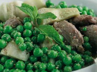 Tajine de veau aux artichauts et petits pois