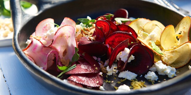 Salade de betteraves au fromage de chèvre