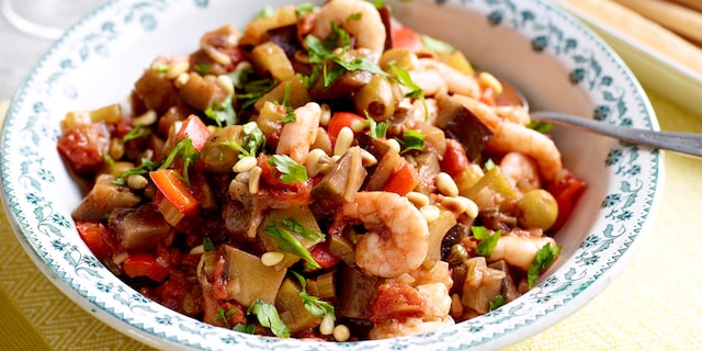 Caponata aux crevettes