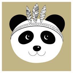Serviettes | Panda gold