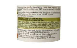 Delhaize | Bio | Yaourt | Entier | Vanille | Bio 