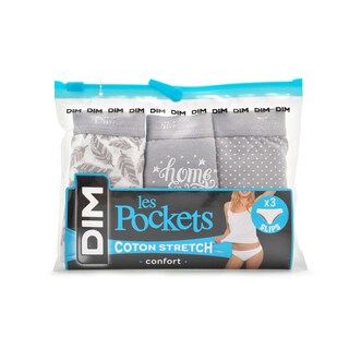 Dim | Slips Pocket Coton | plume | 44/46 