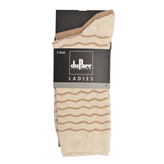 duParc | Chaussettes dames | beige | zigzag | 35/38 