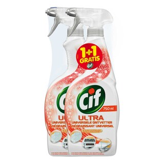 Cif | Spray | Schoonmaakmiddel  | Universele ontvetter 1+1 