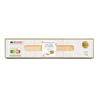 Delhaize | Foie gras | Canard | Rouleau | Sans gluten | Sans lactose 