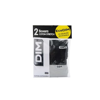 Dim | Boxer Heren | coton stretch | zwart/grij | T2 
