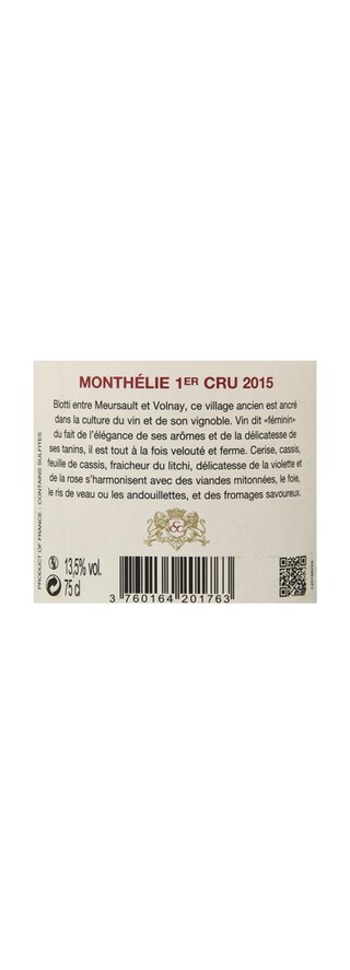 France - Frankrijk | Bourgogne - Côte de Beaune | Monthelie 1er Cru 2015 Rouge 