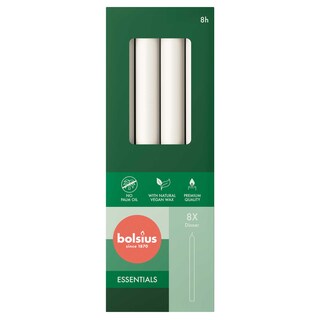 Bolsius | Dinerkaarsen | wit | 23cm | 8 stuks 8 st