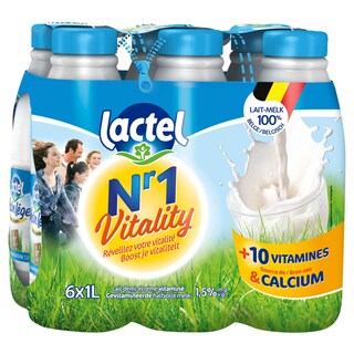 Lactel | Lait | Demi-écrémé | Vitaminé 6 x 1 l