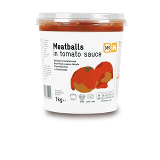 365 | Delhaize | Gehaktballetjes | Tomatensaus 
