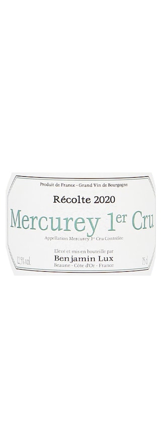 Benjamin Lux | Mercurey Premier Cru | 2020 